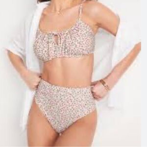 Old Navy Floral 2- Piece Bikini‎ Swimsuit Wallflowers Pattern Womens Small NWT